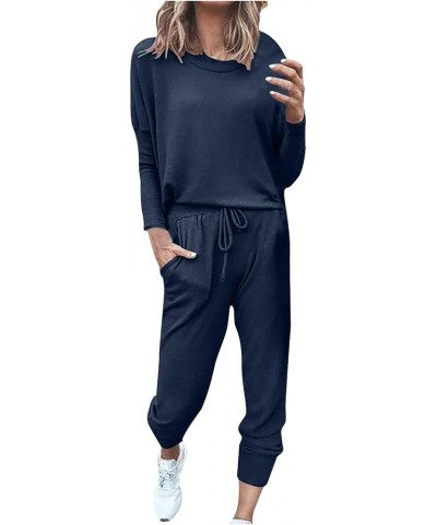 Two Piece Fall Outfits for Women 2023 Plus Size Casual Fashion Sweatsuits Joggers Sets Gym Workout Yoga Tracksuits 06-navy $9...