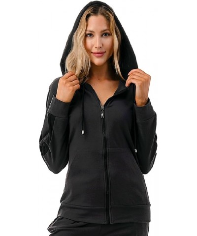 Women's Tracksuit Set 2 Piece Warm Fleece Lined Track Suits Outfits - Full Zip Hoodie Jogger Sweat Suits Black $12.73 Activewear