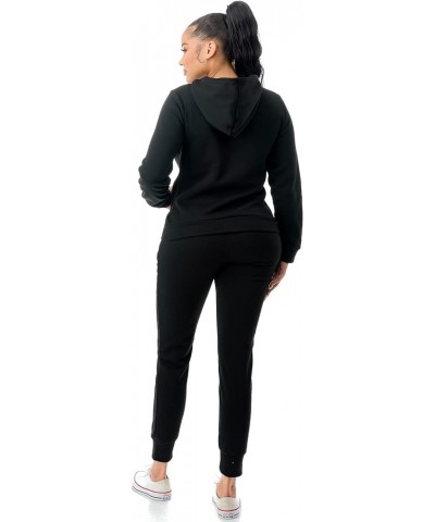 Women's Tracksuit Set 2 Piece Warm Fleece Lined Track Suits Outfits - Full Zip Hoodie Jogger Sweat Suits Black $12.73 Activewear