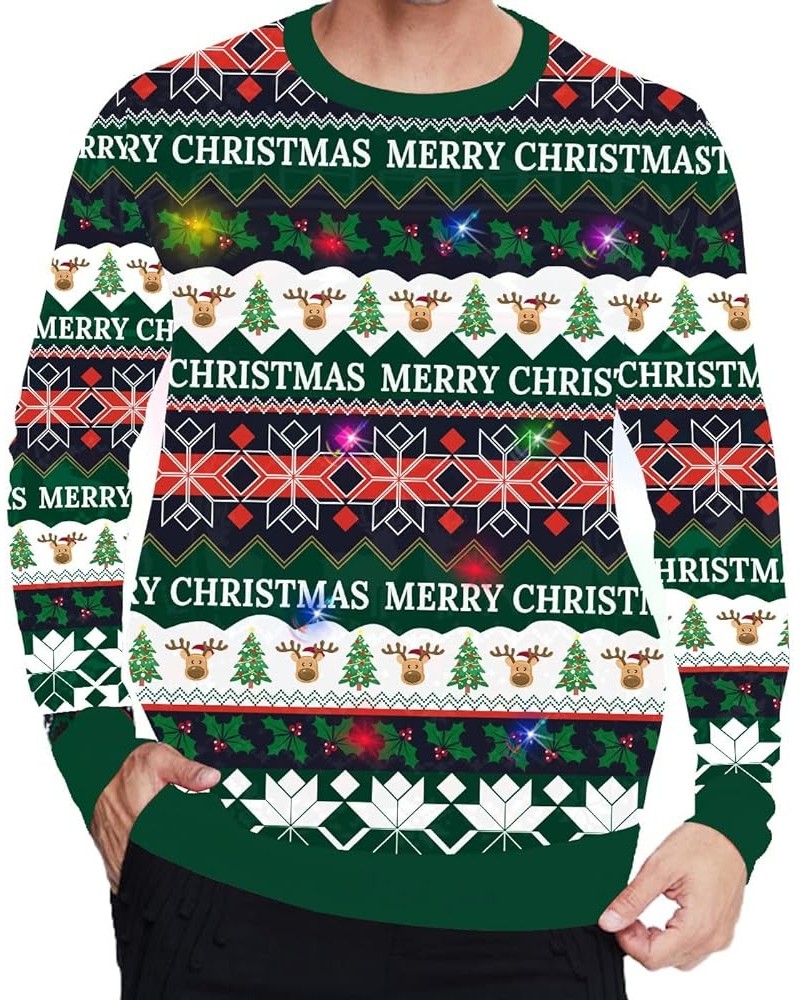 Men/Women Light Up Knitted Ugly Christmas Sweater with Multi-Colored Led Flashing Lights Christmas 01 $8.99 Sweaters