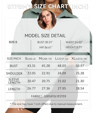 Women's Quarter Zip Sweatshirt 2024 Fall Spring Oversized Casual Hoodies Long Sleeve Workout Pullover Y2K Clothes Solid Grey ...