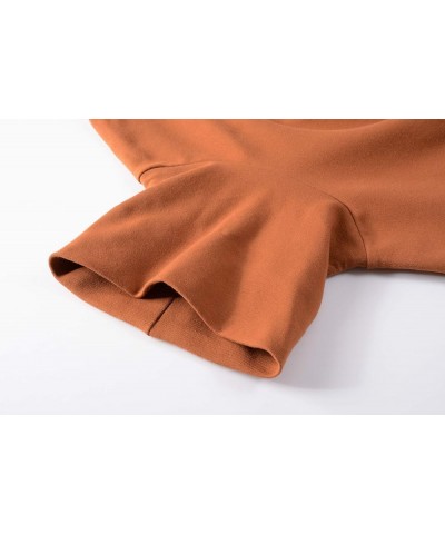 Women's Soft Cotton Turtleneck Top Basic Pullover Sweater Caramel $10.50 Underwear