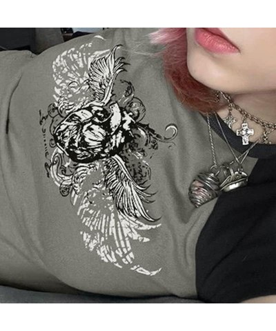 Women's Unique Designed T Shirt Harajuku Cute Egirl Crop Tops (Short Sleeve/Long Sleeve) Y2k Print $11.85 Tanks