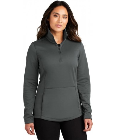 Ladies Smooth Fleece 1/4-Zip L804 Graphite $20.17 Jackets