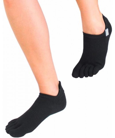 Sports Running Mini-Crew CoolMax Toe Socks Black $13.34 Activewear