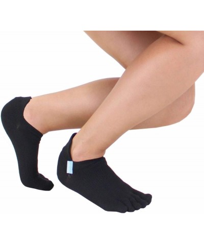 Sports Running Mini-Crew CoolMax Toe Socks Black $13.34 Activewear