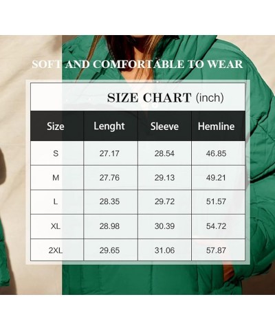 Womens's Lightweight Down Coat Long Sleeve Button Quilted Pullover Puffer Jacket Packable Hooded Oversized Winter Coat Green ...