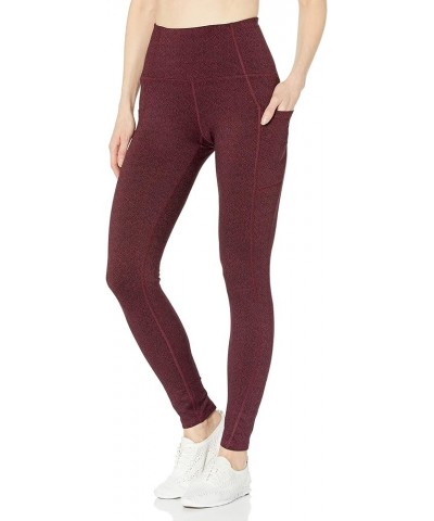 Women's High Waist Jacquard Legging Mulled Berry Heather $19.26 Activewear