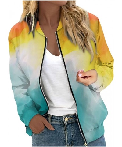 Women's Bomber Jacket Casual Vintage Print Long Sleeve Stand Collar Zip Up Fall Winter Outerwear Windbreaker Coats 02-white $...