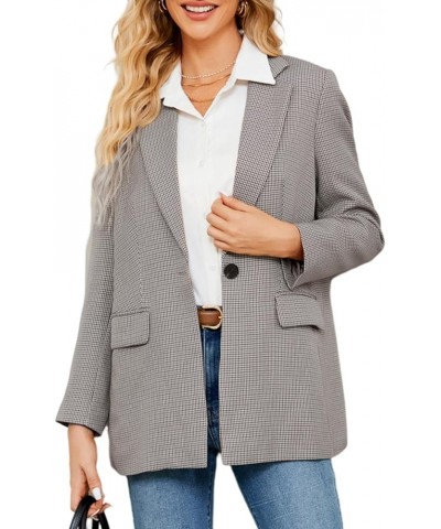 Womens Blazers for Work Lapel Open Front Long Sleeve Suit Jackets Work Jacket for Business Lady Black-white $20.68 Blazers