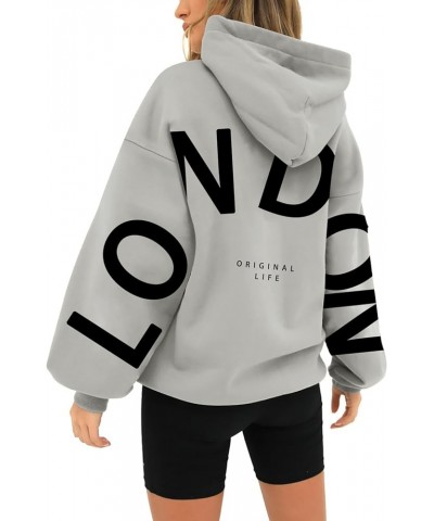 Hoodies with Designs Women's Long Sleeved Zipperless Printed Hoodie With Back Sweatshirts for Women A6-grey $7.21 Shirts