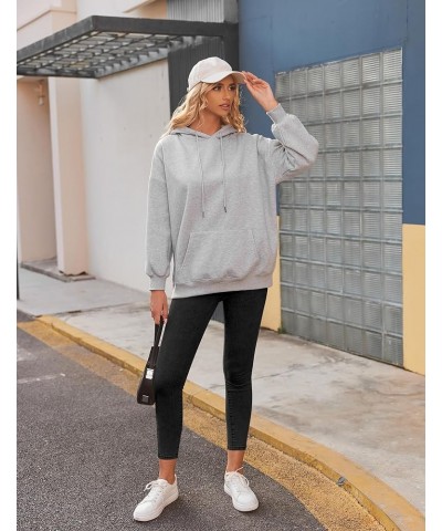 Women's Oversize Hoodies Fleece Pullover Hooded Sweatshirts,Long Sleeve Winter Crewneck Sweaters With Pocket Light Grey $19.6...