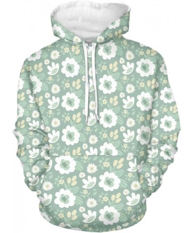 Hoody Drawstring Sweatshirts and Hoodies for Women Teenagers Size XS-6XL Sage Green Hippie Flower $13.94 Hoodies & Sweatshirts