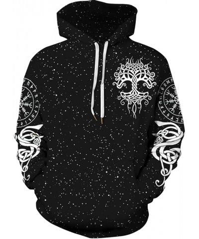 Unisex 3D Cartoon Cosmic Galaxy Printed Pullover Hoodies Hooded Sweatshirts for Sport and Party Viking T Heart $12.18 Hoodies...