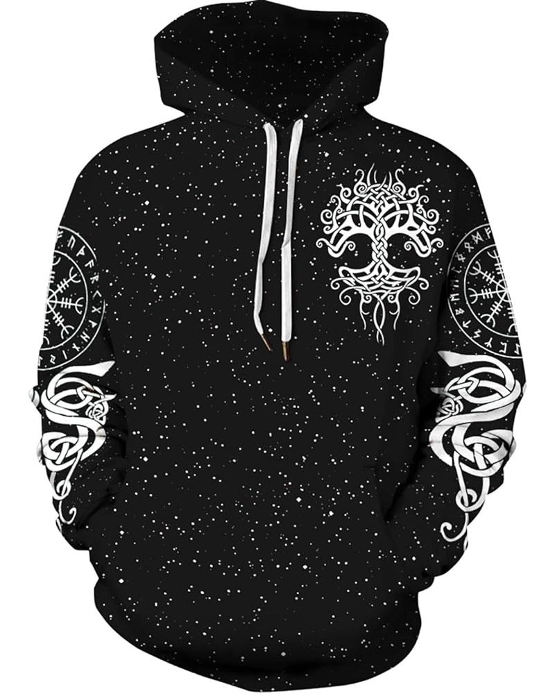 Unisex 3D Cartoon Cosmic Galaxy Printed Pullover Hoodies Hooded Sweatshirts for Sport and Party Viking T Heart $12.18 Hoodies...