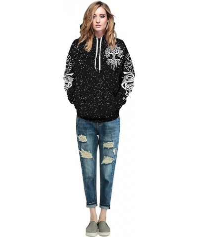 Unisex 3D Cartoon Cosmic Galaxy Printed Pullover Hoodies Hooded Sweatshirts for Sport and Party Viking T Heart $12.18 Hoodies...