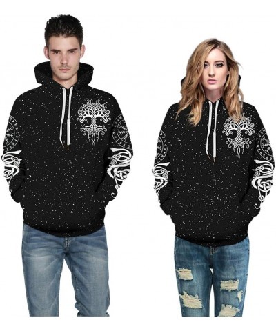 Unisex 3D Cartoon Cosmic Galaxy Printed Pullover Hoodies Hooded Sweatshirts for Sport and Party Viking T Heart $12.18 Hoodies...