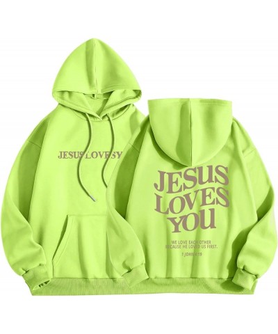 Trust In The Lord Christian Graphic Hoodies Trendy Shape Printed Outfit with Pocket Oversize Fall Winter Fashion 2024 06-mint...