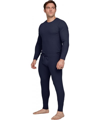 Kickoff Long Johns Thermal Underwear Pajamas Lightweight Base Layer Set l Moisture-Wicking Soft Snug & Cozy l Easy Care Navy ...