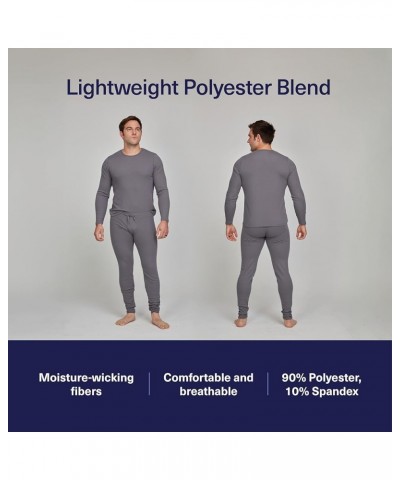 Kickoff Long Johns Thermal Underwear Pajamas Lightweight Base Layer Set l Moisture-Wicking Soft Snug & Cozy l Easy Care Navy ...