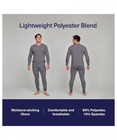 Kickoff Long Johns Thermal Underwear Pajamas Lightweight Base Layer Set l Moisture-Wicking Soft Snug & Cozy l Easy Care Navy ...