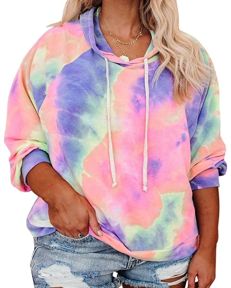 Plus-Size Hoodies for Women Tie Dye Sweatshirts Tops 02_tie Dye_zq $13.53 Hoodies & Sweatshirts