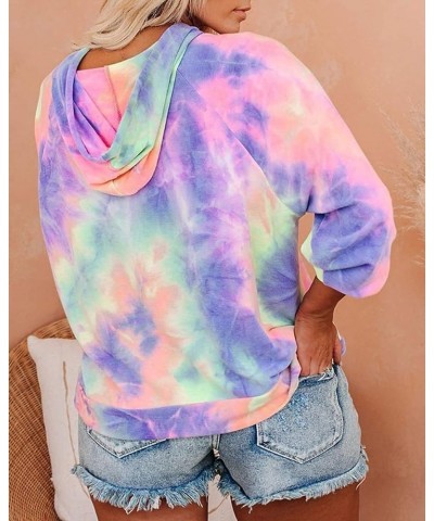 Plus-Size Hoodies for Women Tie Dye Sweatshirts Tops 02_tie Dye_zq $13.53 Hoodies & Sweatshirts