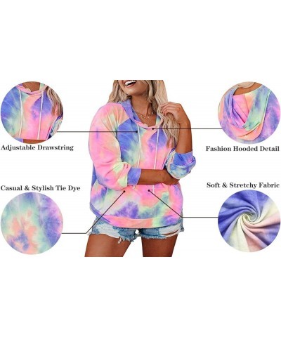 Plus-Size Hoodies for Women Tie Dye Sweatshirts Tops 02_tie Dye_zq $13.53 Hoodies & Sweatshirts