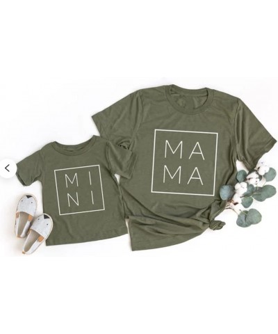 Mama and Mini Tees Tops Mommy and Me Shirts Matching Tees Tops Cute Mom Gift Set Tee Mother and Daughter Gifts T Shirt Army G...