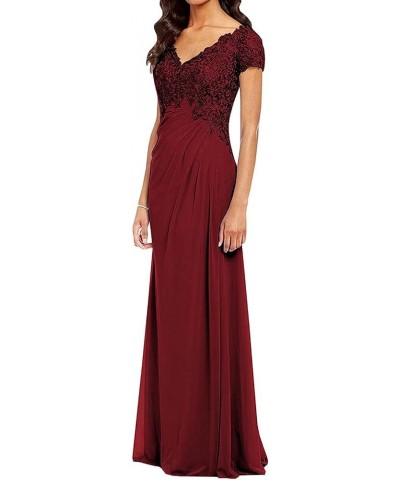 Mother of The Bride Dresses Lace Dresses Formal Dress for Women Long Mother Dress for Wedding Guest Gown Burgundy $52.94 Dresses