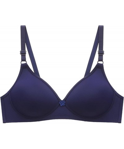 Push up Bras for Women Support Seamless Wireless Sport Bra Comfort Soft Full Coverage Underwire Padded Everyday Bras A-blue $...