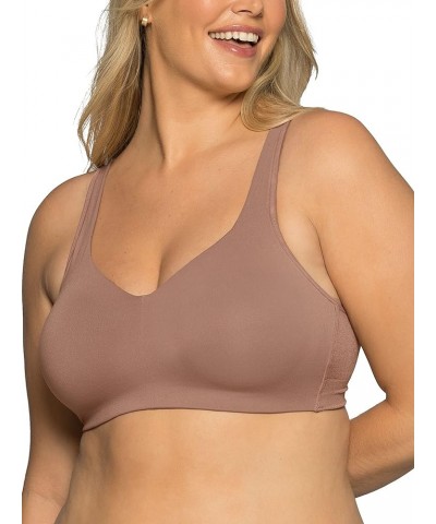 Women's Wireless Bra, Soft Smoothing Fabrics & Breathable Cups, Simple Sizing Available S-3XL Convertible Straps - Chocolate ...