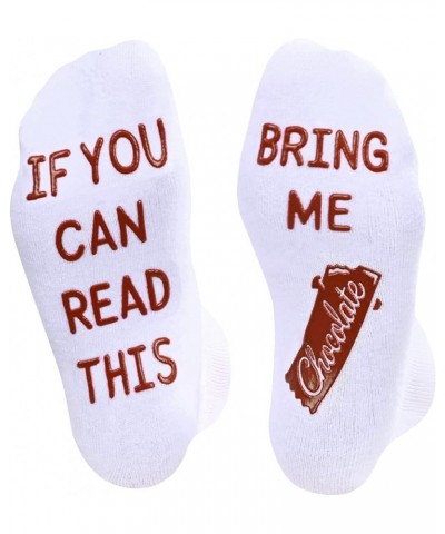 Funny Gifts Silly Socks Women Gag Weird Fart Socks, Sarcastic Gifts Silly Gifts for Men Chocolate White $8.84 Activewear