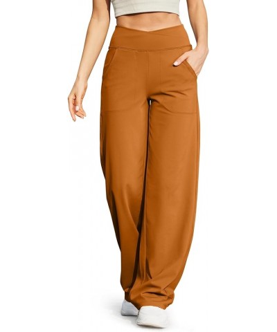 Wide Leg Pants for Women Yoga Dress Pants with Pockets Petite/Regular/Tall Loose Casual Work Trouser Pants 31" Inseam Brown S...