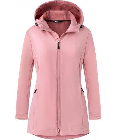 Women's Fleece Lined Jackets Soft Shell Jacket Insulated Windproof Jacket Pink $26.45 Jackets