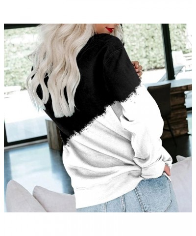 Womens Casual Crewneck Sweatshirts Long Sleeve Crew Neck Tunic Tops Loose Y2K Pullovers Pulloveg-black $5.93 Hoodies & Sweats...