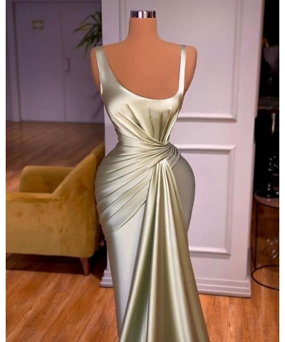 Spaghetti Strap Prom Dresses for Women Mermaid Train Formal Evening Gowns Yellow $39.12 Dresses