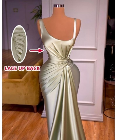 Spaghetti Strap Prom Dresses for Women Mermaid Train Formal Evening Gowns Yellow $39.12 Dresses