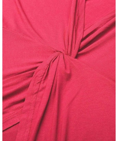 Women's Backless Short Sleeve Top Sexy Modal Open Back Knotted T-Shirt Tunic Tops Coral $10.80 T-Shirts