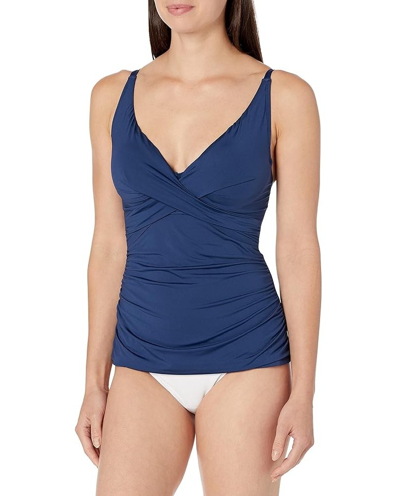 Women's Standard Twist Front Underwire Tankini Top Mdnt $13.82 Swimsuits