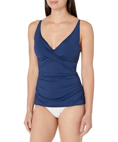 Women's Standard Twist Front Underwire Tankini Top Mdnt $13.82 Swimsuits