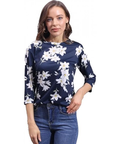 Womens Tops Dressy Casual Summer Trendy, Soft Stretchy Comfy Breathable Short Sleeve Button Down Linen Shirts Dark Blue and G...