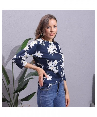 Womens Tops Dressy Casual Summer Trendy, Soft Stretchy Comfy Breathable Short Sleeve Button Down Linen Shirts Dark Blue and G...