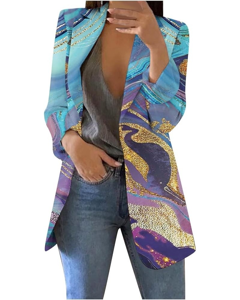 Womens Suit Jacket Long-Sleeve Lapel Stretch Jacket Suit Blazer Cardigan Jacket Lightweight Office Work Suit Jacket Purple $1...