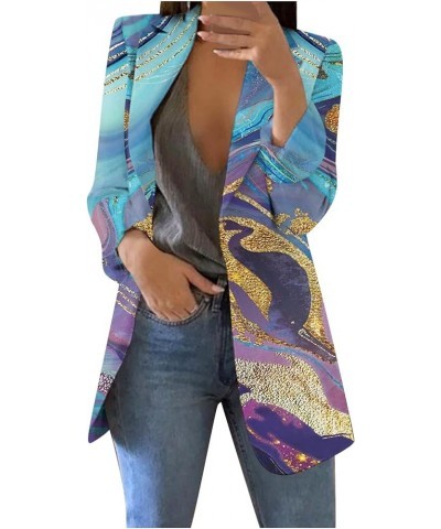 Womens Suit Jacket Long-Sleeve Lapel Stretch Jacket Suit Blazer Cardigan Jacket Lightweight Office Work Suit Jacket Purple $1...