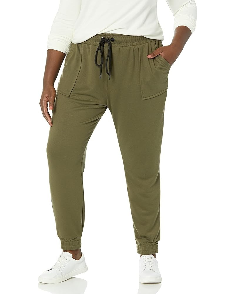 Women's Avenue Plus Size Pant Noelle Khaki $17.00 Pants