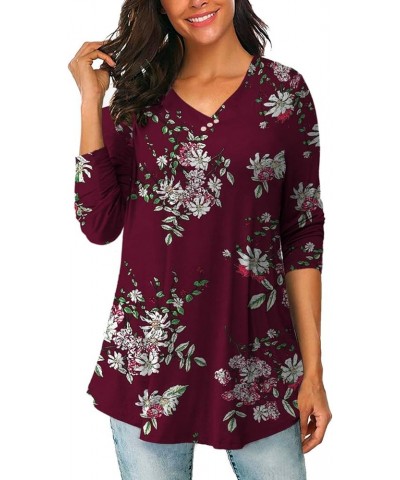 Women's Plus Size Tops Short Sleeve Blouses Flowy Summer Tunic Tops M-4X Z4-color 05-long $15.48 Tops