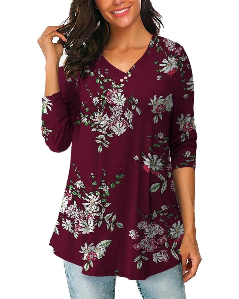 Women's Plus Size Tops Short Sleeve Blouses Flowy Summer Tunic Tops M-4X Z4-color 05-long $15.48 Tops