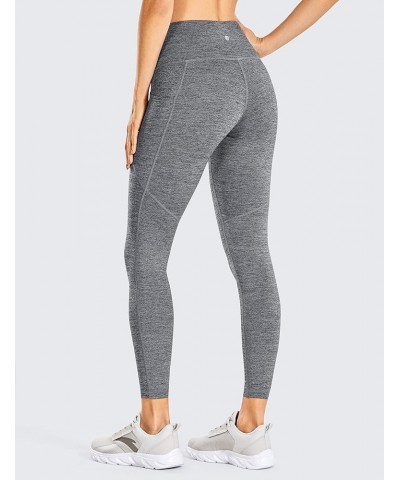 Women's Naked Feeling Workout Leggings 25 Inches - High Waisted Yoga Pants with Pockets Tummy Control Double Ash $12.48 Leggings