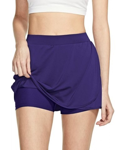 Women's Athletic Skorts Lightweight Active Tennis Skirts, Workout Running Golf Skirt with Pockets Built-in Shorts Wrap Skorts...